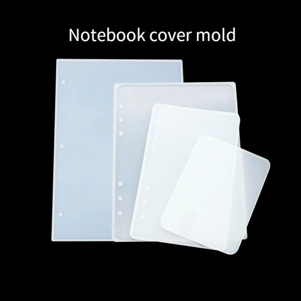 A89X Large Notebook Cover Epoxy Resin Silicone Molds A4,A5,A6,A7 Bookmark Loose Leaf Binder Rings Kit DIY Casting Tool