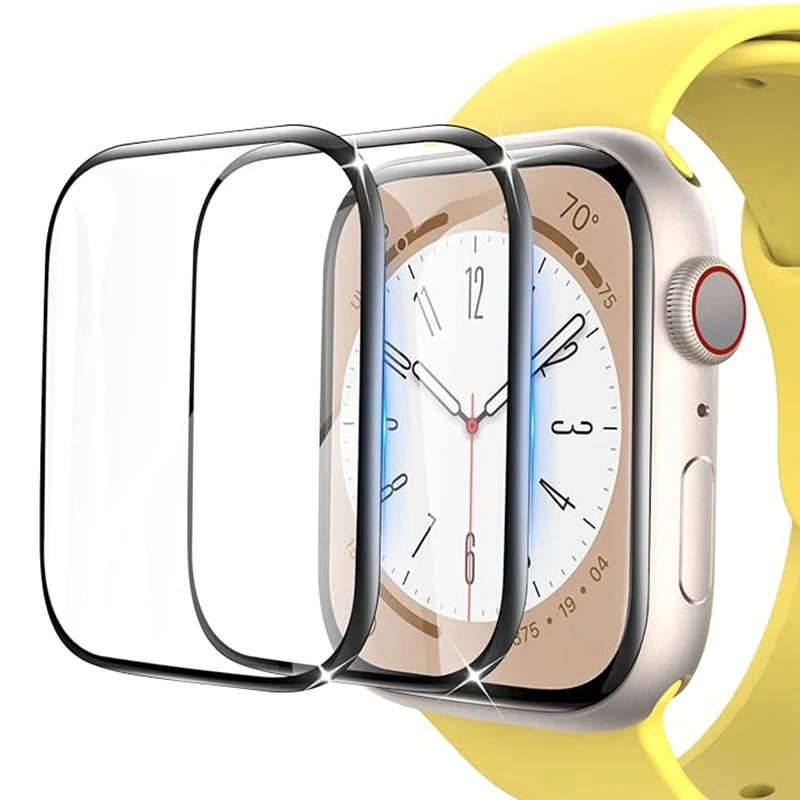 Tempered Glass Screen Protector For Apple Watch Series 9 8 7 SE 6 5 4 3 44mm 45mm 40mm 41mm 42mm 38mm For iWatch Ultra 49MM Film