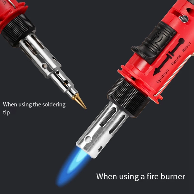 Portable Electric Soldering Iron Set Self-Ignite Instant Start Adjustable Flame Control Welding Tools