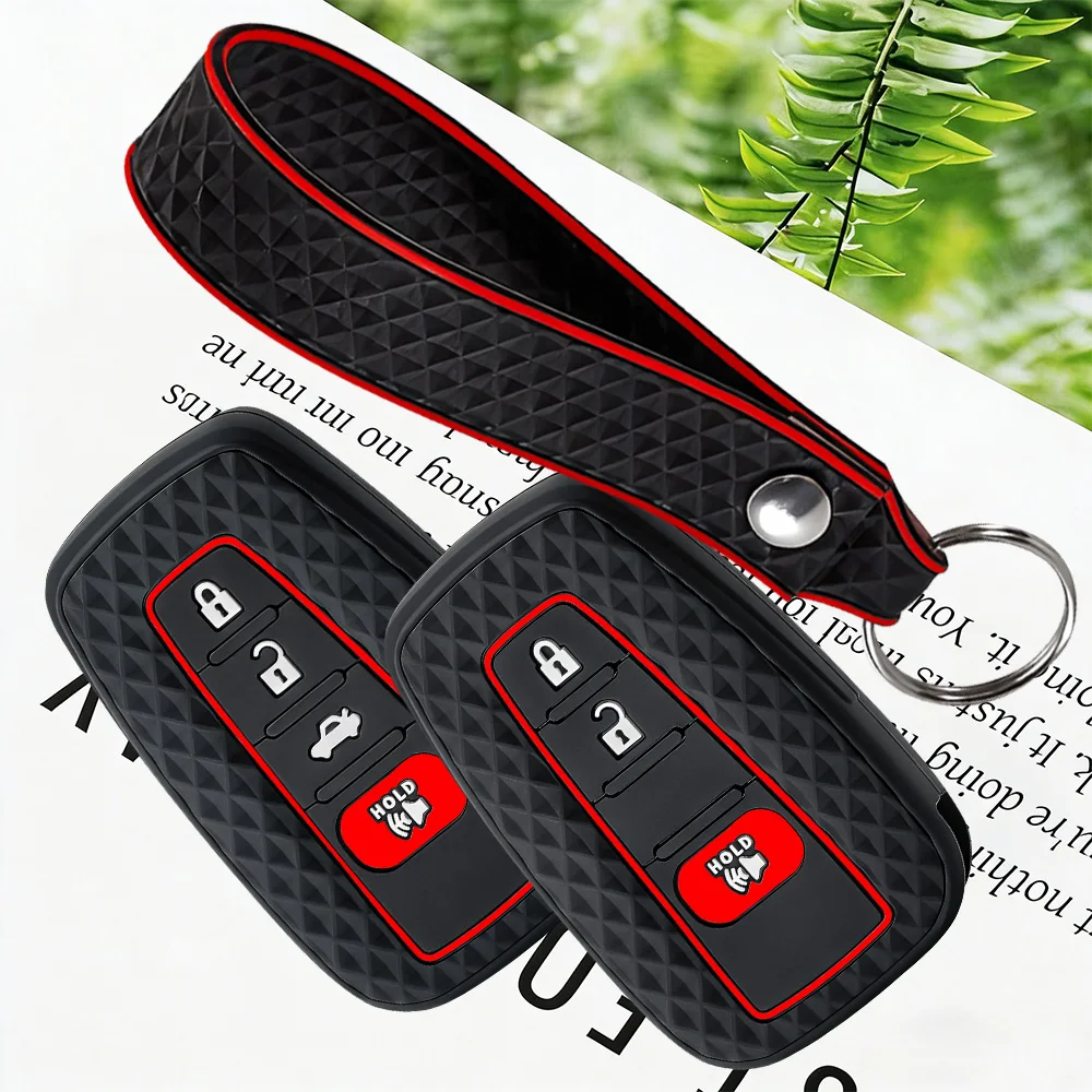 3/4 Buttons Silicone Remote Car Key Case Cover for Toyota CHR Camry Corolla RAV4 Highlander C-HR Prius Land Cruiser Prado Shell