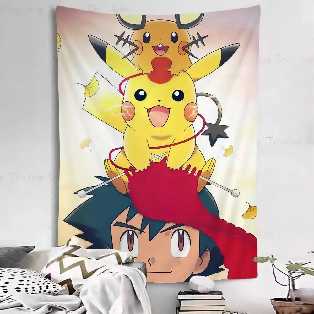 Bilibili لطيف P-Pokemon P-Pikachu لتقوم بها بنفسك قماش مزخرف جداري الفن الخيال العلمي غرفة ديكور المنزل جدار ديكور فني #3