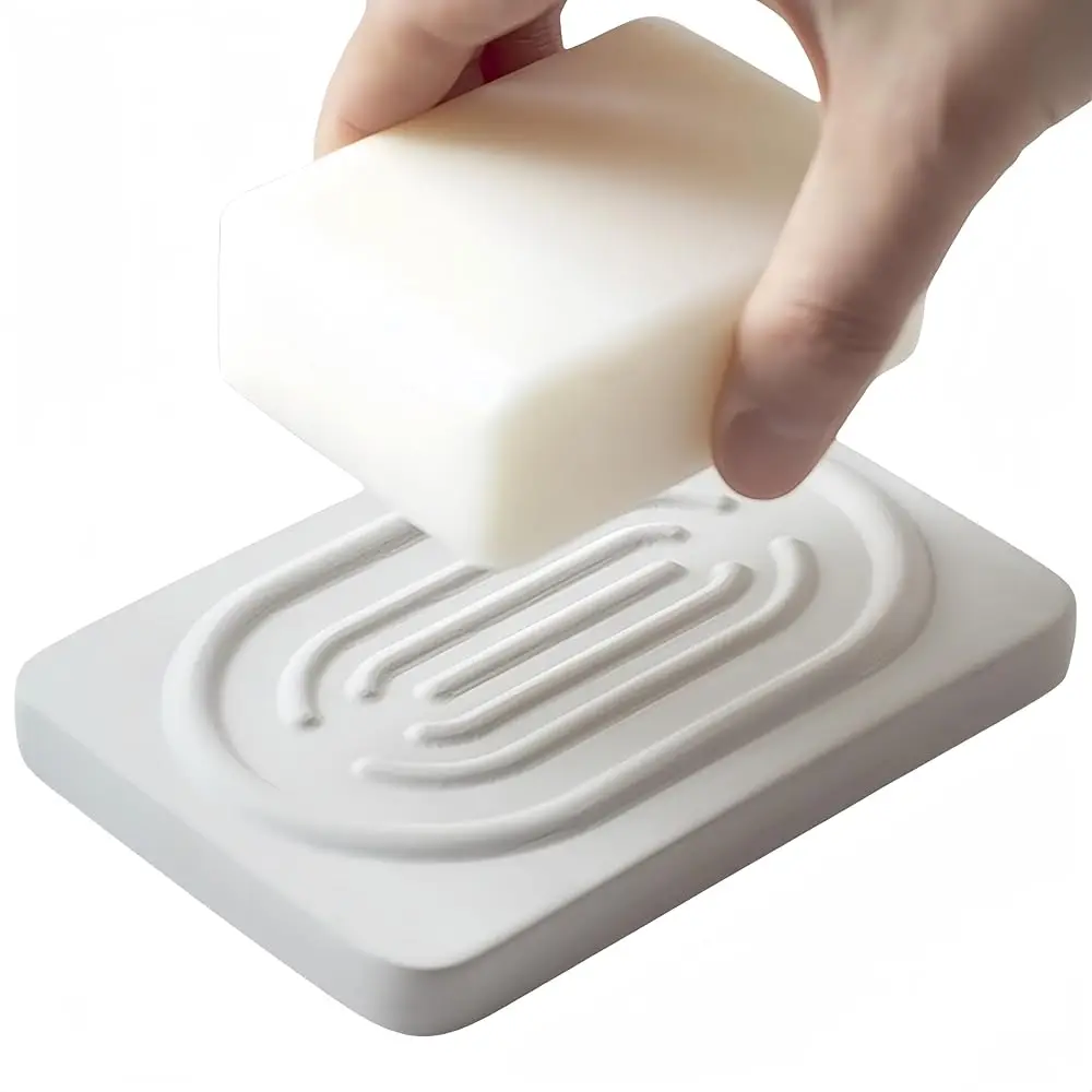 

Подставка для мыла из диатомита, впитывающая воду, быстросохнущая, для твердого мыла, держатель для шампуня, быстросохнущие подставки для мыла, экономитель мыла из диатомита