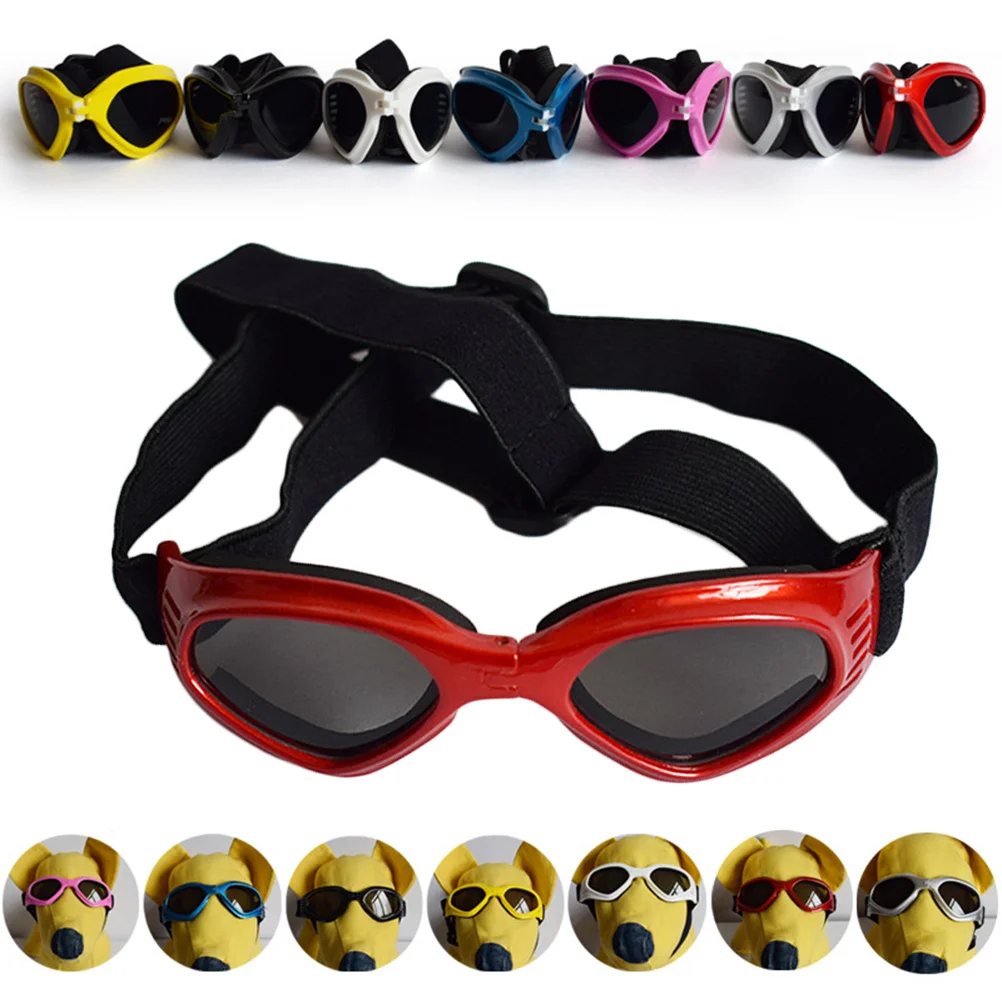 

Pet Goggles Red Triangle Sunglasses Adjustable Strap Uv Wind Water Protection Sunglasses for Pets Pet Goggles