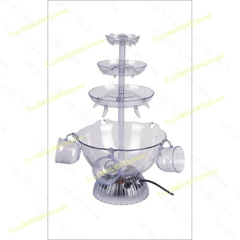 5 glasses of red wine fountain, can be used for reception, party beauty plug