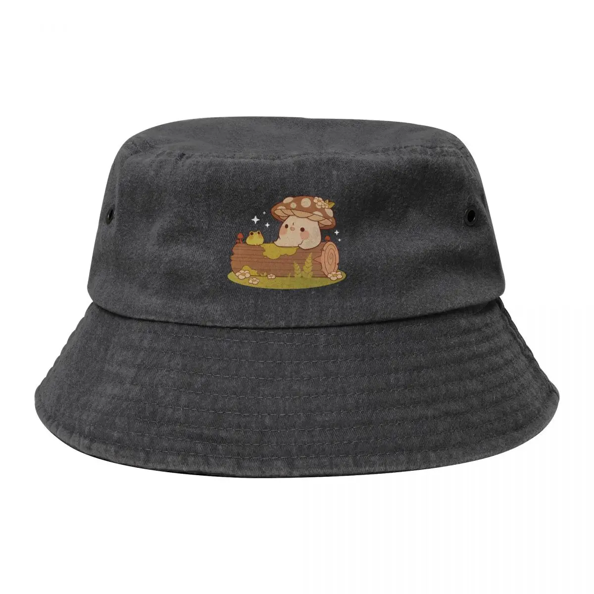 

Mushroom and frog friends Bucket Hat luxury caps funny hat New In Hat Men's Baseball Women's