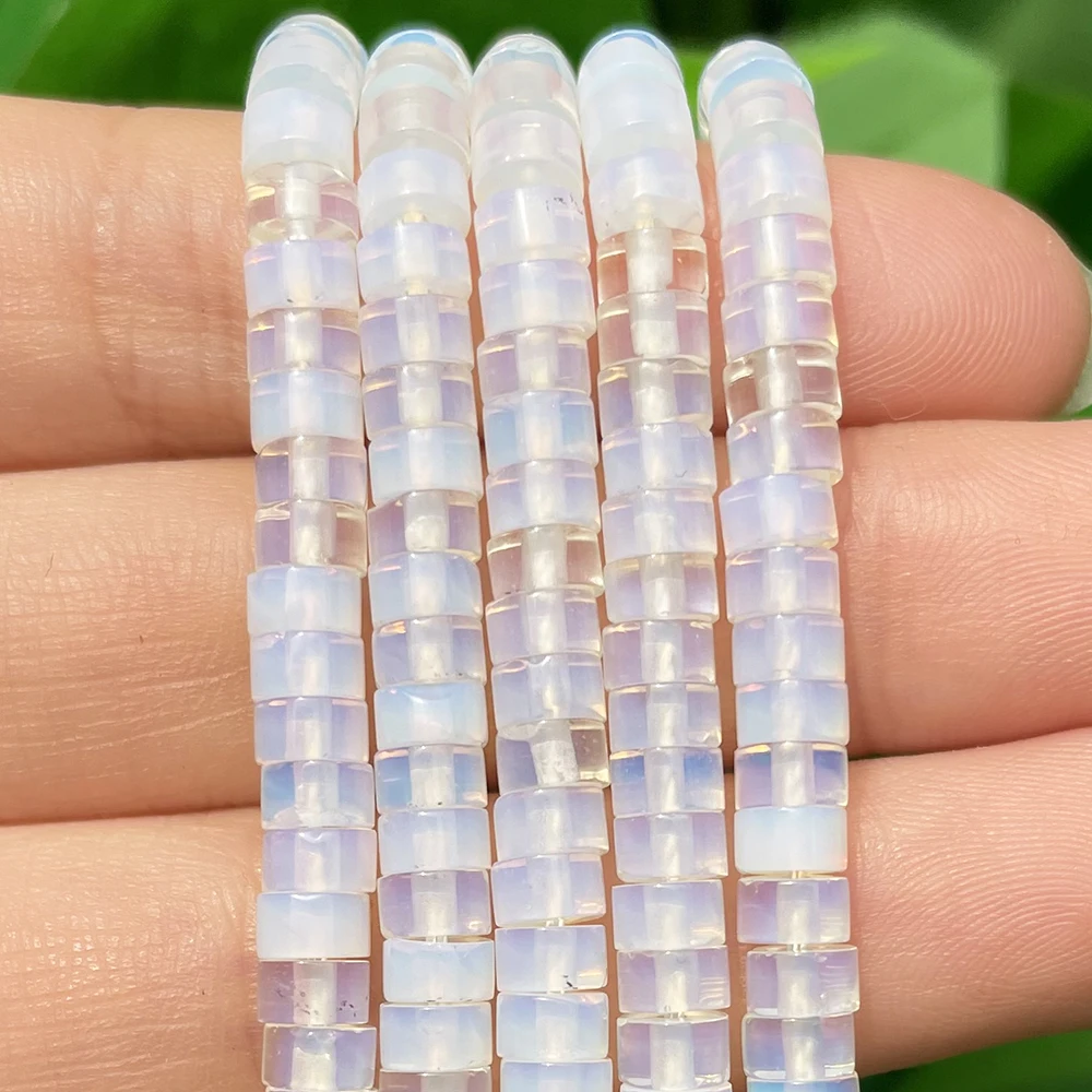 Natürliche Türkis-, Quarz- und Lapislazuli-Rondell-Abstandsperlen 4x2mm Flache Runde Scheiben-Steinperlen für Schmuckherstellung DIY Armband – Detail 7