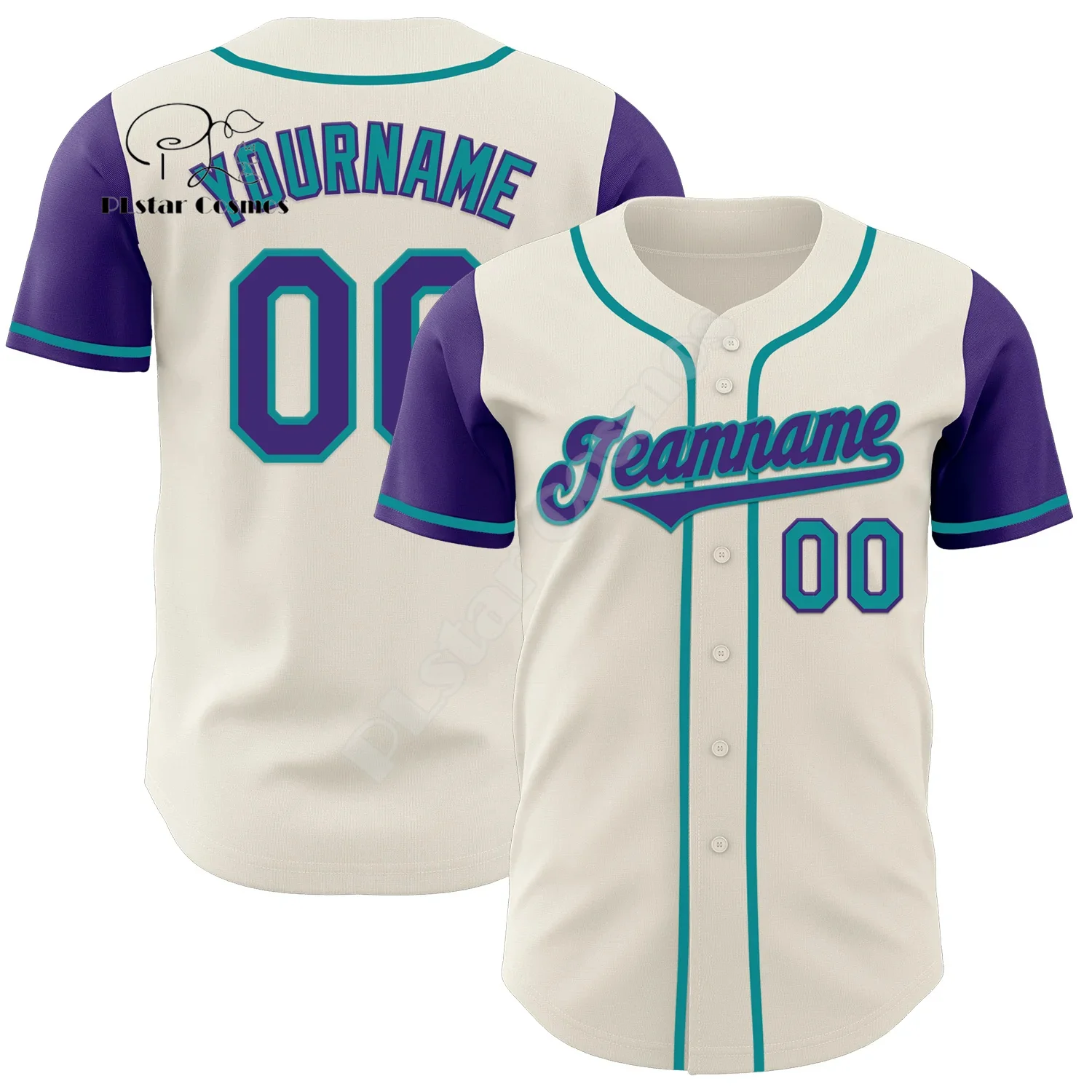 Custom Name Player Gradient Uniform Sportswear Colorful Vintage Retro 3DPrint Summer Casual Harajuku Baseball Shirts Jersey E