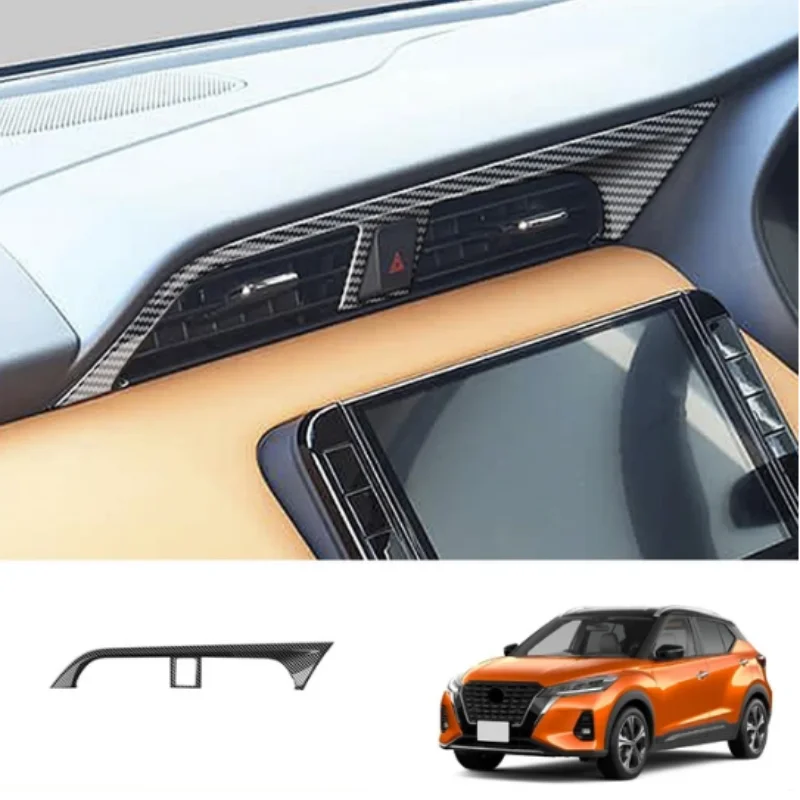 

Car Interior ABS Console Dashboard Air Condition Vent Outlet Cover Trim Frame Fit For Nissan Kicks 2017-2023 Car Styling Accesso