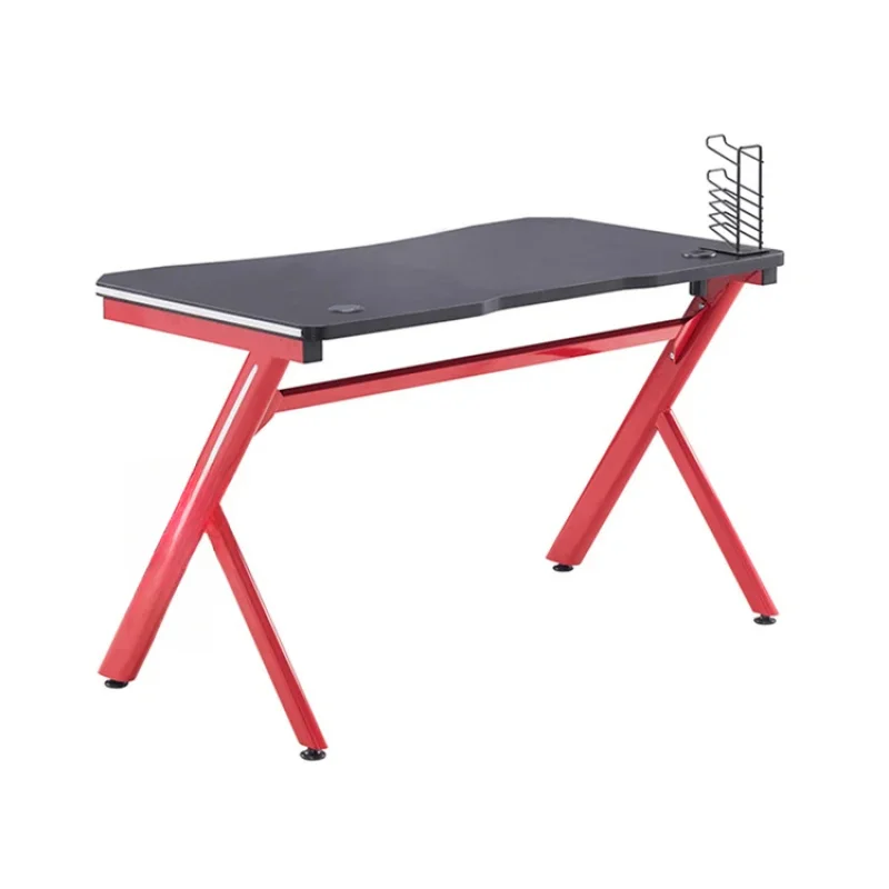 Black Steel Frame Esports Computer Desk – Sturdy & Durable, Large Desktop, Internet Cafe, Esports, Office, Home