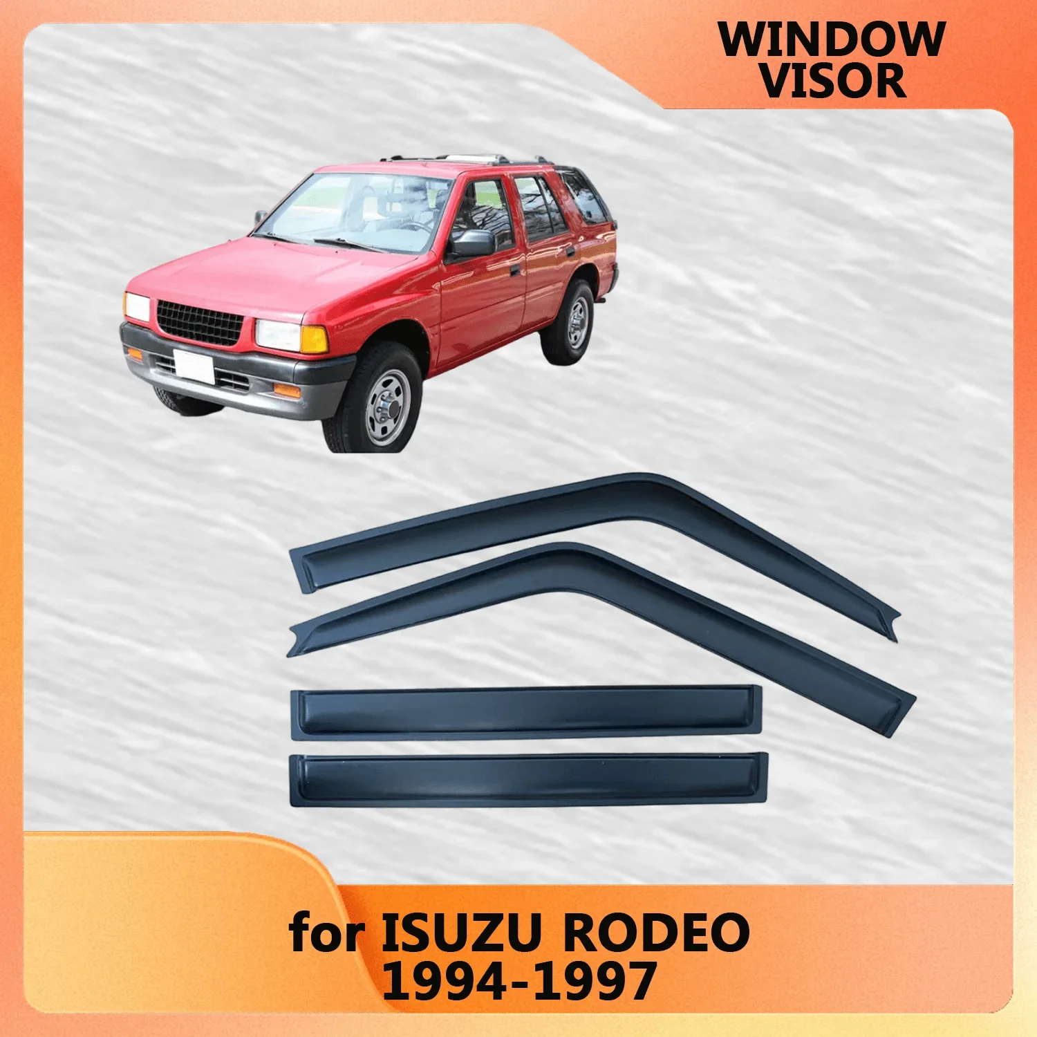 

Window Visor for ISUZU RODEO 1994 1995 1996 1997 Wind Deflectors Rain Guards Door Visor Vent Shades