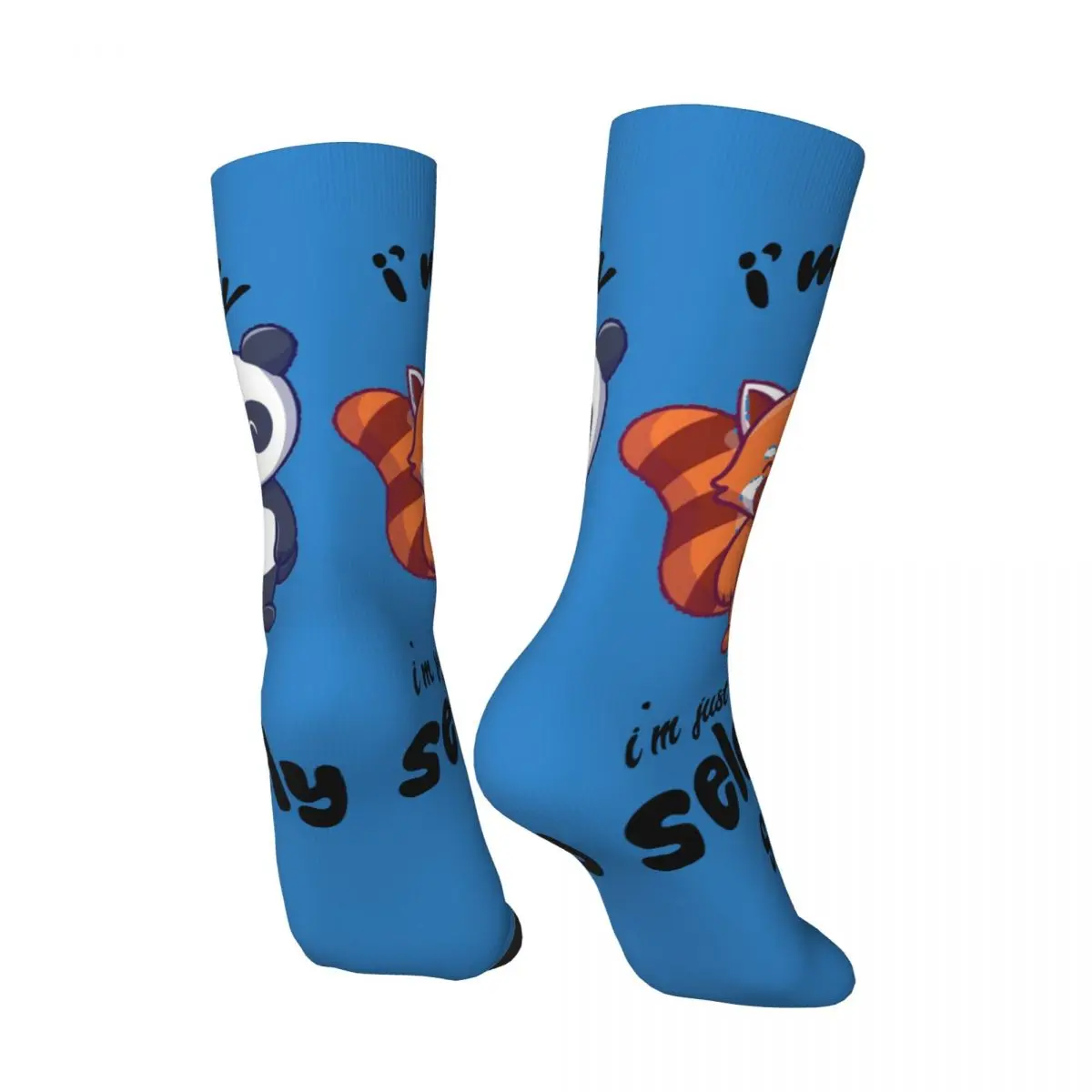 Hip Hop Vintage Selectively Social Crazy Men's compression Socks Unisex Red Panda Street Style Seamless Printed Funny Crew Sock