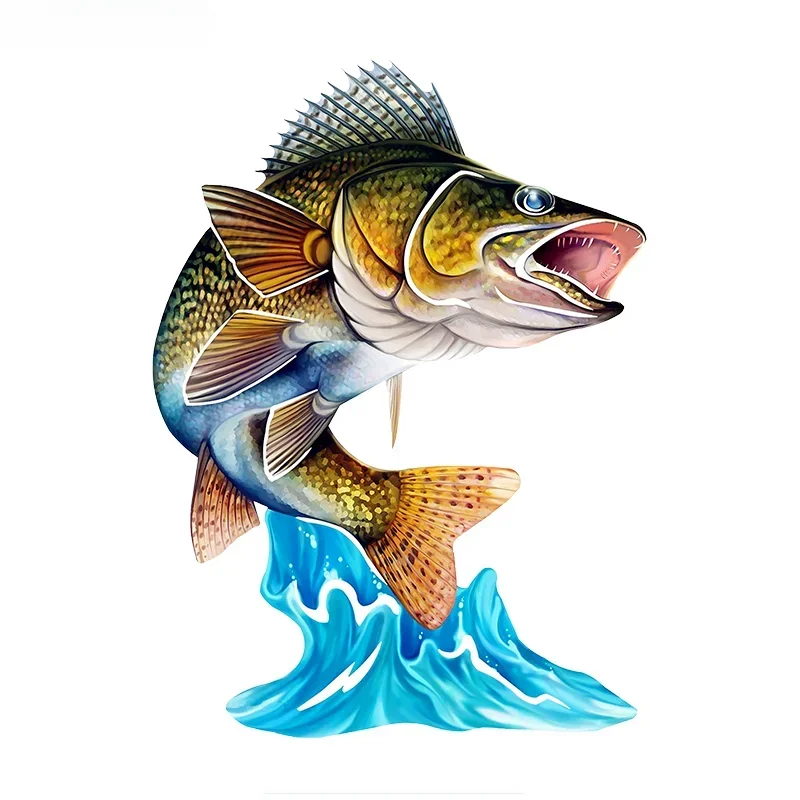 

3D Fish Art Car Stickers for Fishing Fish Bicycle Waterproof Ethyl Thin Stickers Length 50cm