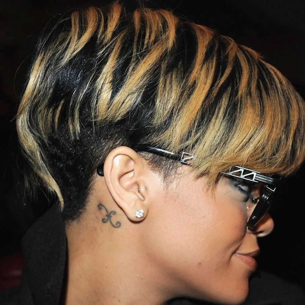 

Прямые парики из натуральных волос, бразильские волосы, смешанные цвета, короткий парик с стрижкой пикси, предварительно выщипанный многослойный парик для женщин, полный машинный парик