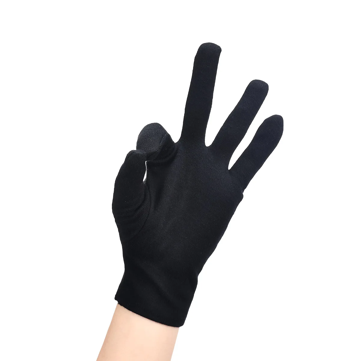 1 Pair Spring Summer Gloves women Black White Etiquette Thin Stretch Gloves Dance Tight Jewelry Gloves Driving Gloves