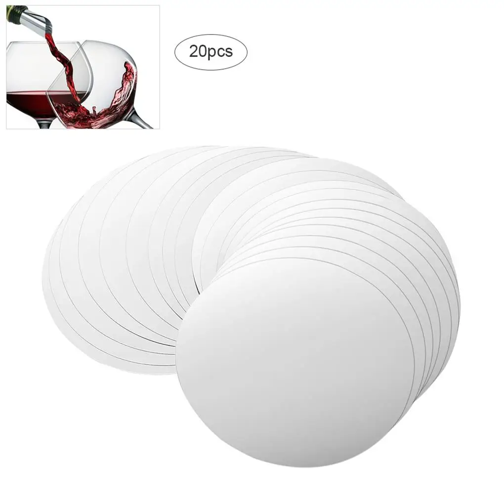 20 Pieces Wine Pourer Discs Leakproof Alcohol Disks Drop Stopper Spout Accessories Convenient Foldable Pouring Sheets