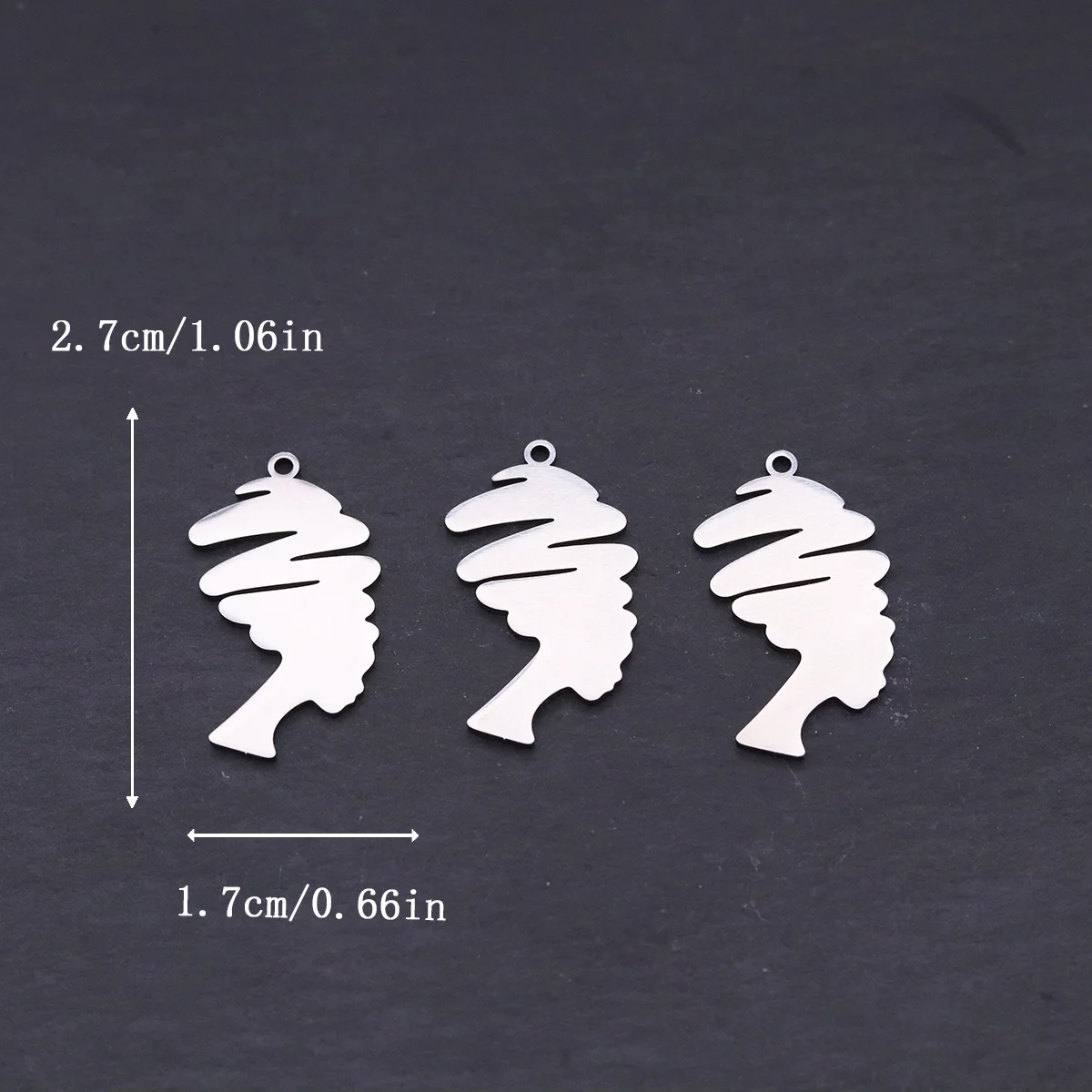 3pcs Abstract Woman Face Charms Stainless Steel Line Art Pendant for DIY Jewelry Making Necklace Earrings Bracelet Wholesale