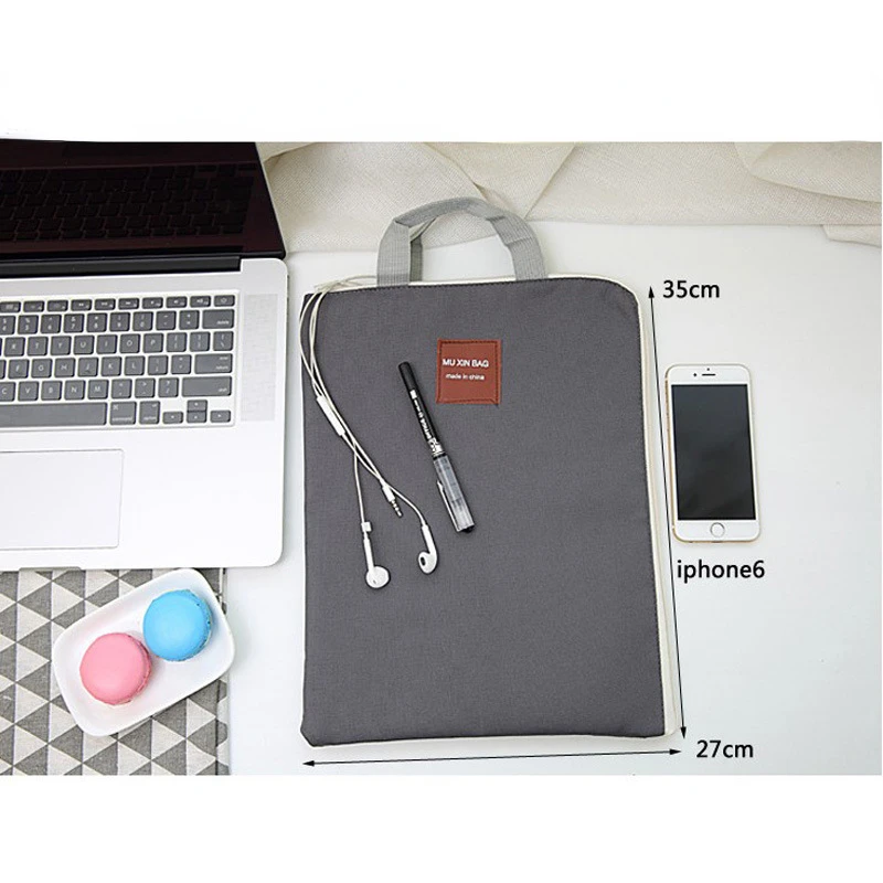 Bolsa de archivo A4 portátil multicapa multifuncional, bolsa de almacenamiento para estudiantes, IPad, maletín de lona Oxford móvil