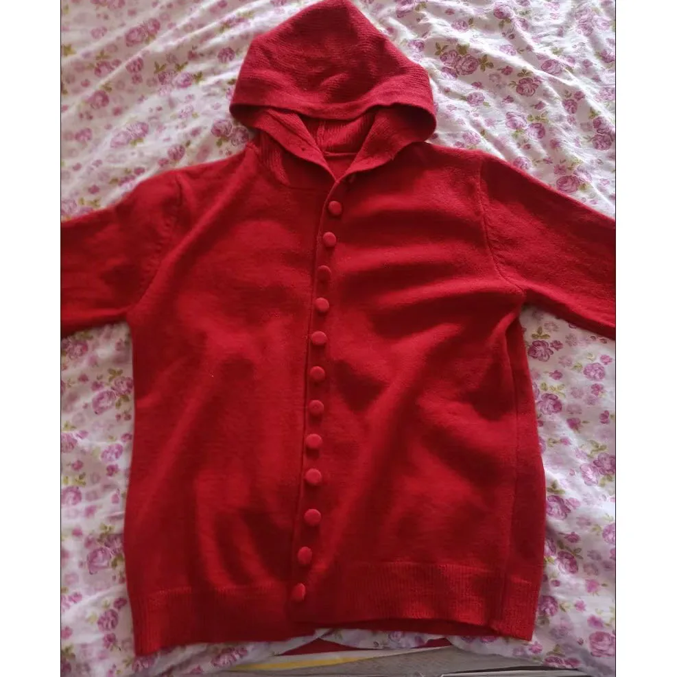 

Spring Autumn Women Long Sleeves Knitted Outwear Korean Ladies Hooded Sweater Jacket 2025 Female Solid Color Knitting Tops Coat