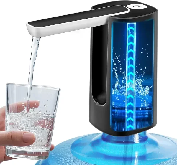 

Foldable Water Dispenser for 5 Gallon Bottle, Electric Water Pump for 5 Gallon Jug Rechargable