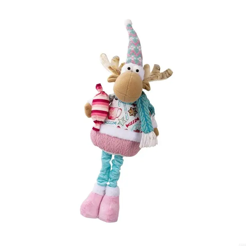 Celebratory Fabric Flexible Christmas Figure For Window Threshold Party Decoration A2BB