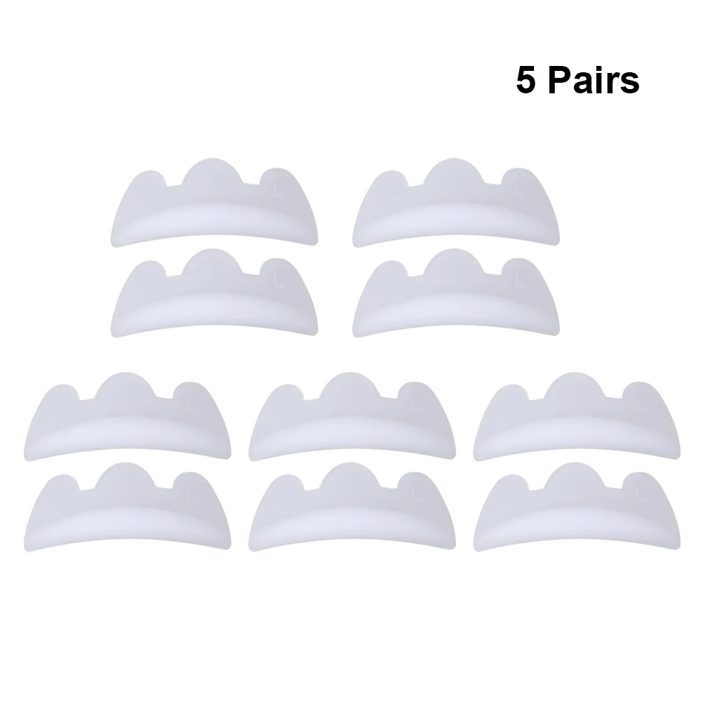 5쌍 실리콘 속눈썹 컬러 패드 재사용 가능한 래쉬 리프트 몰드 속눈썹 펌 키트 가짜 속눈썹 연장 패드 메이크업 도구 살롱용