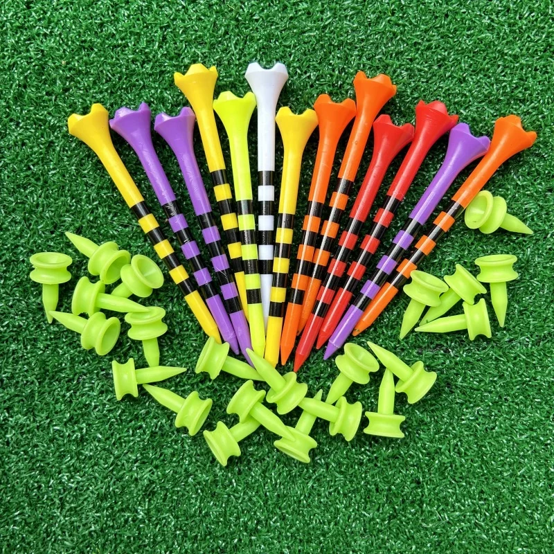 20PCS Durable Golf Tees Short TEE and Long TEE Plastic Durable Multiple Color Mixed Shipping Professional Golf Ball Base