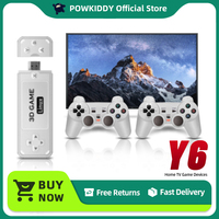 Powkiddy Y6 2.4G Wireless Game Tv Stick Retro PS1 Family Portable  Video Game Console 4K HD Support Multiplayer  10000 Games