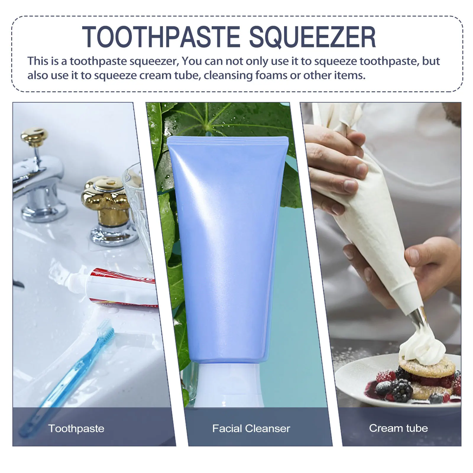 

6pcs Toothpaste Squeezer Plastic Bathroom Gadget For Tube Squeezing, Cream Dispenser, Makeup Squeezer Tool, Home