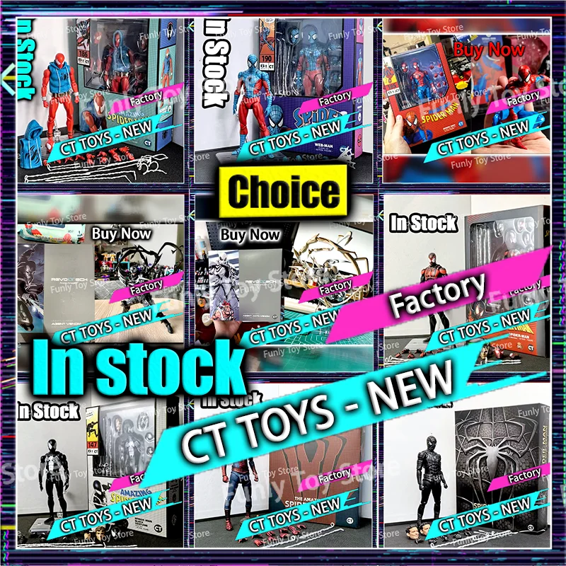 

Ct Toys Spiderman Web Man Mafex 190 Spidey Webman 185 Agent Anti Venom Amazing Yamaguchi Anime Action Figure Customized Toys