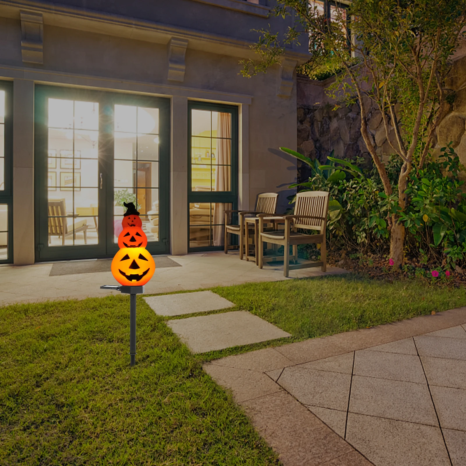 

Led Pumpkin Stake Light Halloween Outdoor Decoration Solar Halloween Pumpkin Light Festival Garden Lamp Landscape Lighting