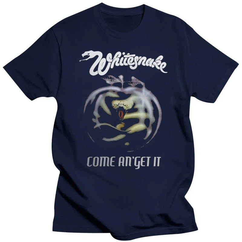 Men t shirt New Popular WHITESNAKE Come An Get It Rock Band Black Slze t-shirt women