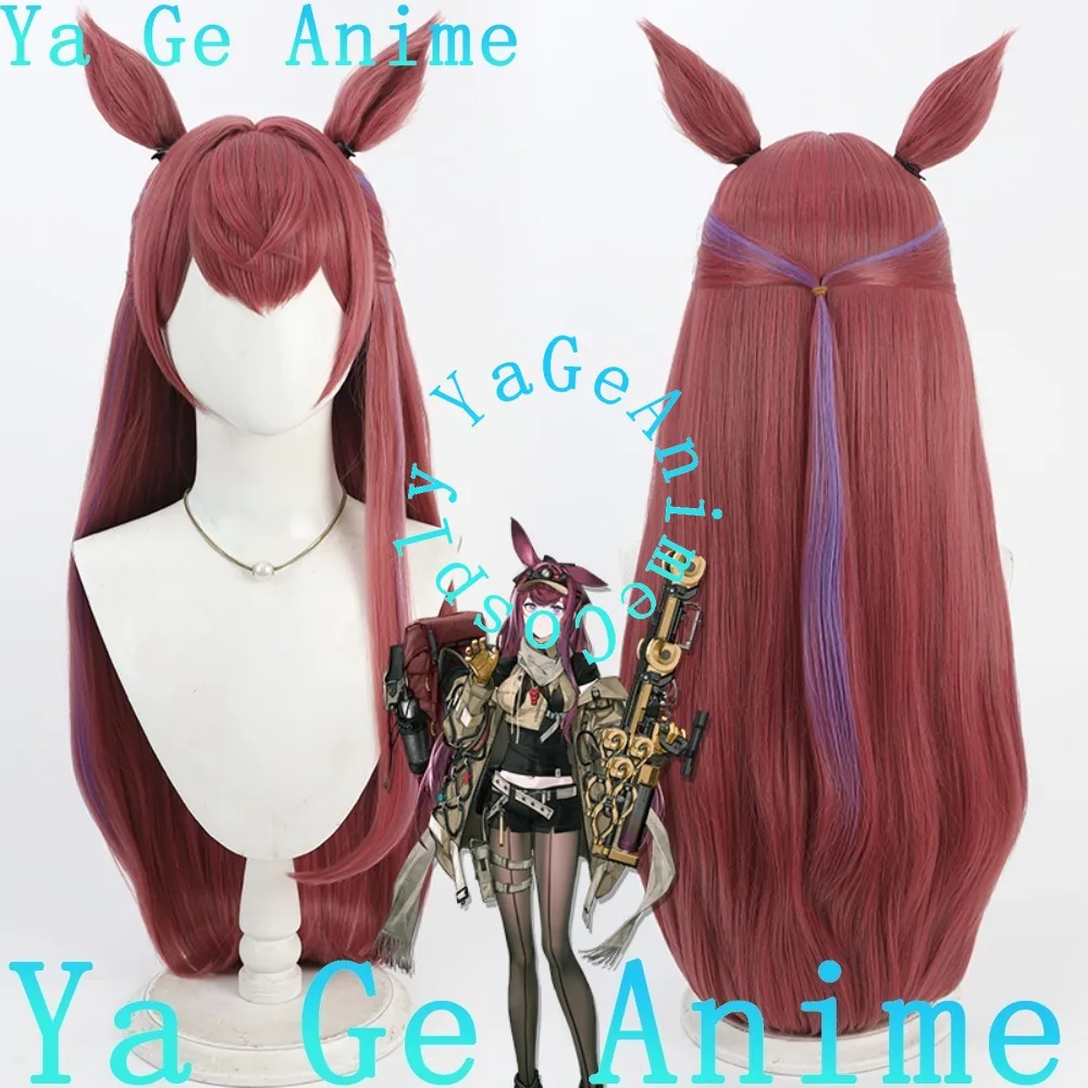 

Arknights Laye Cosplay Wig Detachable Ears Anime Games Halloween Carnival Party Synthetic Heat Resistant Hair