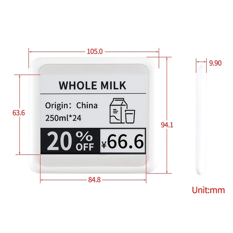 Waveshare modul tampilan layar e-ink, nirkabel NFC bertenaga kertas Eink 4.2 inci untuk aplikasi Android seluler, tanpa baterai