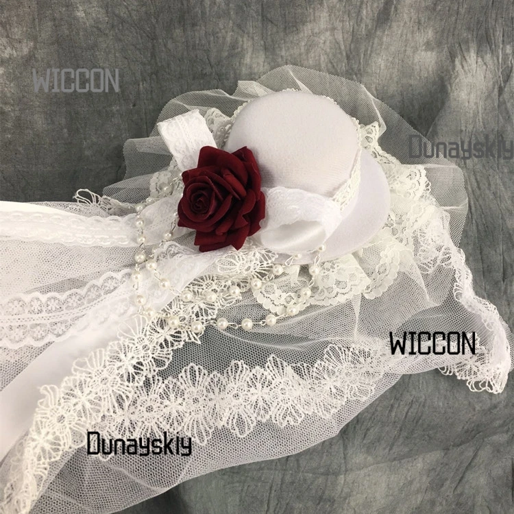 Lolita Mini Hat Veil - Vintage Headpiece for Tea Party/Wedding/Travel (Halloween/Christmas/Oktoberfest/Easter)