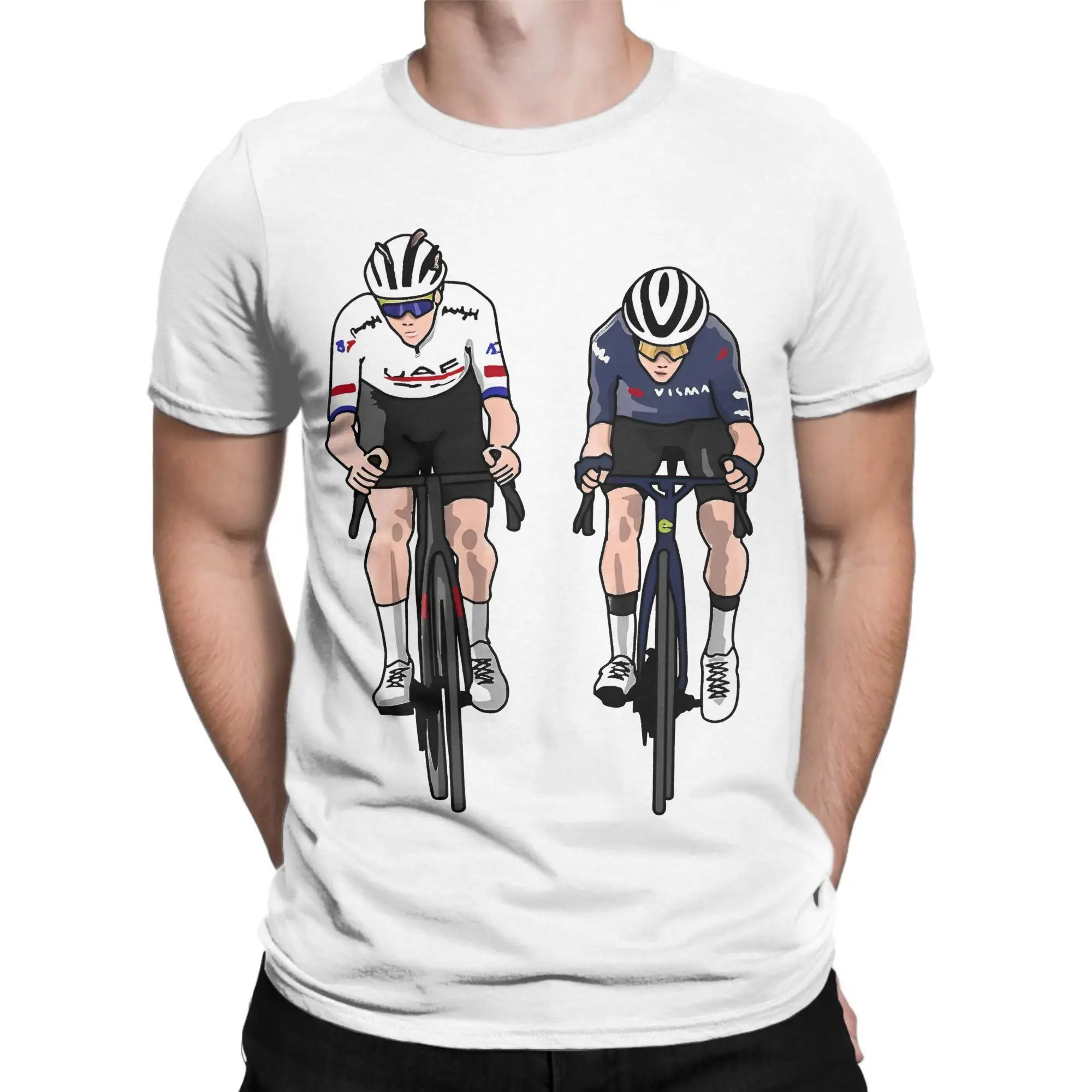 محب TADEJ POGACAR تي شيرت الرجال الياقة المستديرة القطن الخالص تي شيرت الدراجات NO1 قصيرة الأكمام تي شيرت جديد وصول الملابس #2
