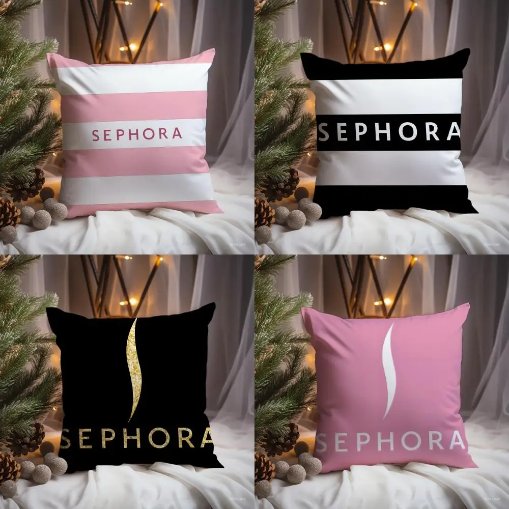 Funda de cojín con logo clásico s-Sephora, funda de almohada Reversible de primera comodidad, diseño dos en uno para cualquier habitación y interior del coche