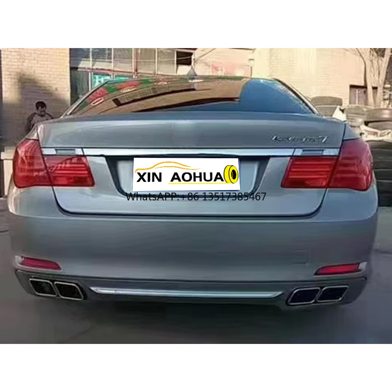 طقم هيكل F01 F02 معدّل عالي الجودة على شكل حرف M مصدات أمامية وخلفية لسيارة BMW 7 Series 2012