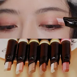 Gradient Shimmer Color Eye Shadow Cream Pen Double Color Eyeshadow Stick Eye Make Up Cosmetic Eyeshadow Stick Korean Makeup Tool