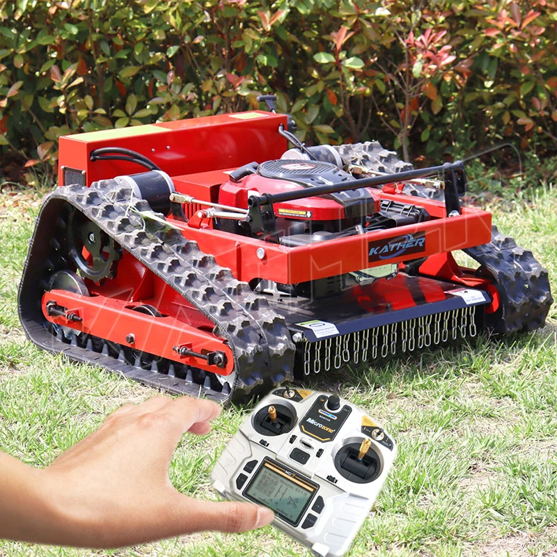 

New Arrival Mini Farm 550/800/1000mm Rc Home Robotic Flail Gasoline Grass Cutter Tractor Electric Lawn Mower For Grass Cutting