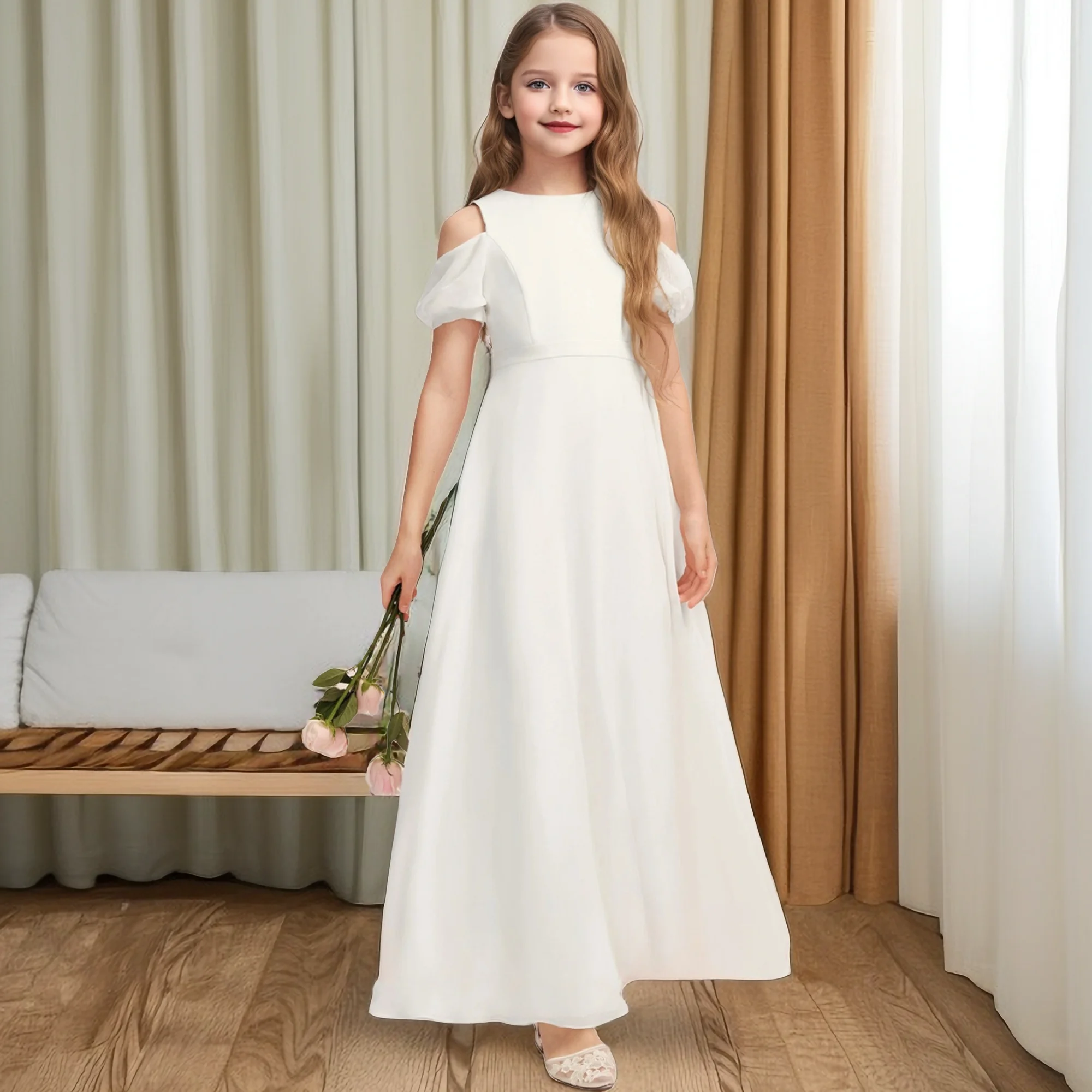 Flower Girl Dress Wedding Banquet Prom Night Ball Evening Gown Pageant Banquet Birthday Party Junior Bridesmaid Dress For Kids