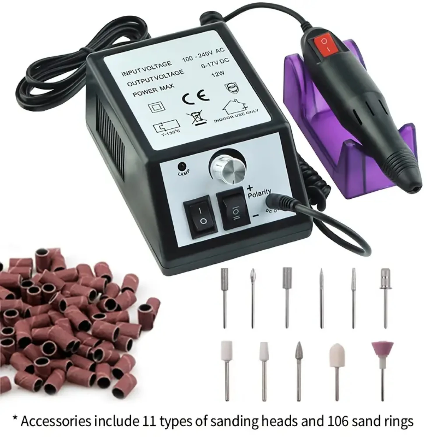 Manicure pedicure polisher machine 20000 RPM portable  electric nail drill polisher    Electric Nail Art File Machine Milling Cu