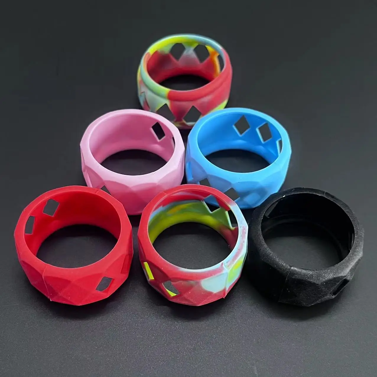 Wrench Bulb Tube /mesh Silicon Protective Sleeve Anti Slip Position Ring Rubber Decorative Band Bubble Glass wine bottle cover