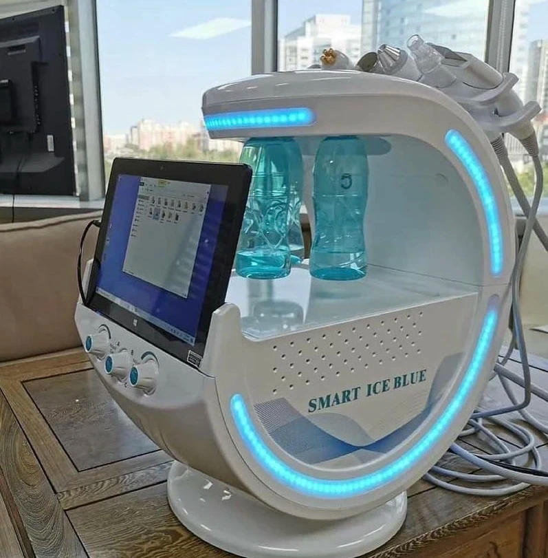 Best 7 In 1 Hydra Beauty Facial Smart Ice Blue Machine Portable H2O2 Hydra Aqua Peel Hydrodermabrasion Facial Machine