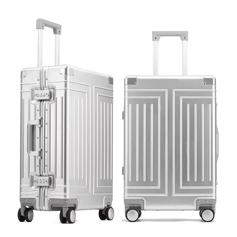 20“24\'\'26\'\'29 Inch 100% Aluminum Alloy Fashion Business Travel  Luggage Detachable Lining High-end Business Suitcase