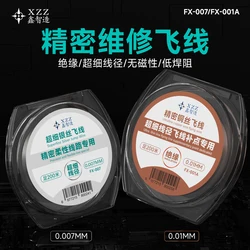1Pcs Diameter 0.01mm/0.007mm Length 200M Insulated/Non Insulated copper wire flying line for PCB CPU Jump Wire Repair alloy wire