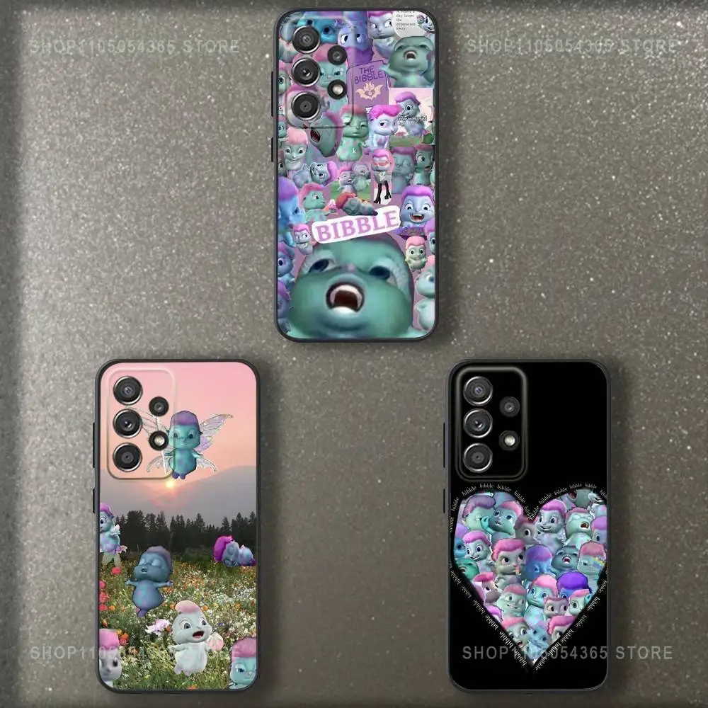 

Cartoon B-Bibbles Phone Case For Samsung S 25,24,23,22,30,21,10,9,Ultra,Plus,Lite,FE,4,5 G Soft Black Case