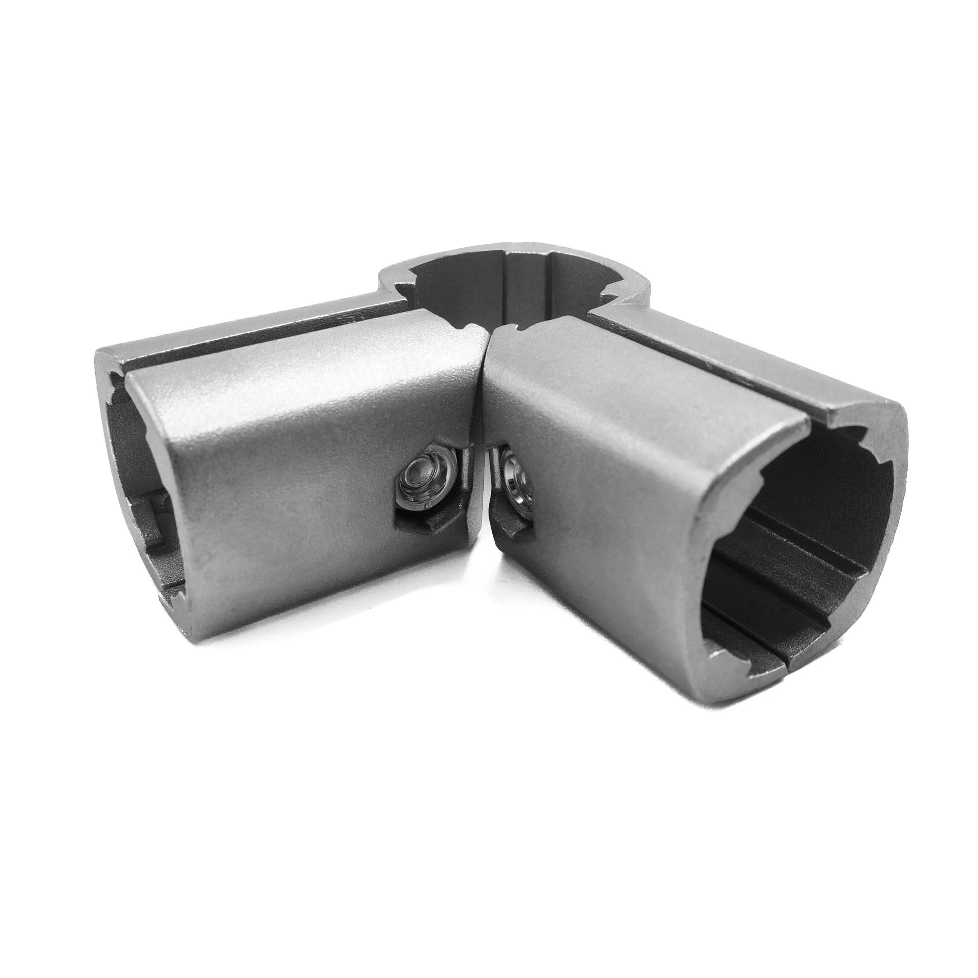 Industrial 90 Degree L Shape 28mm Three-way Connector Aluminum Pipe Joint