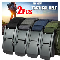 New Stretch Belt For Men Best Tactical Belt Black Quick Release Full Metal Buckle Nylon Unisex Elastic Belt Overalls Work Belt