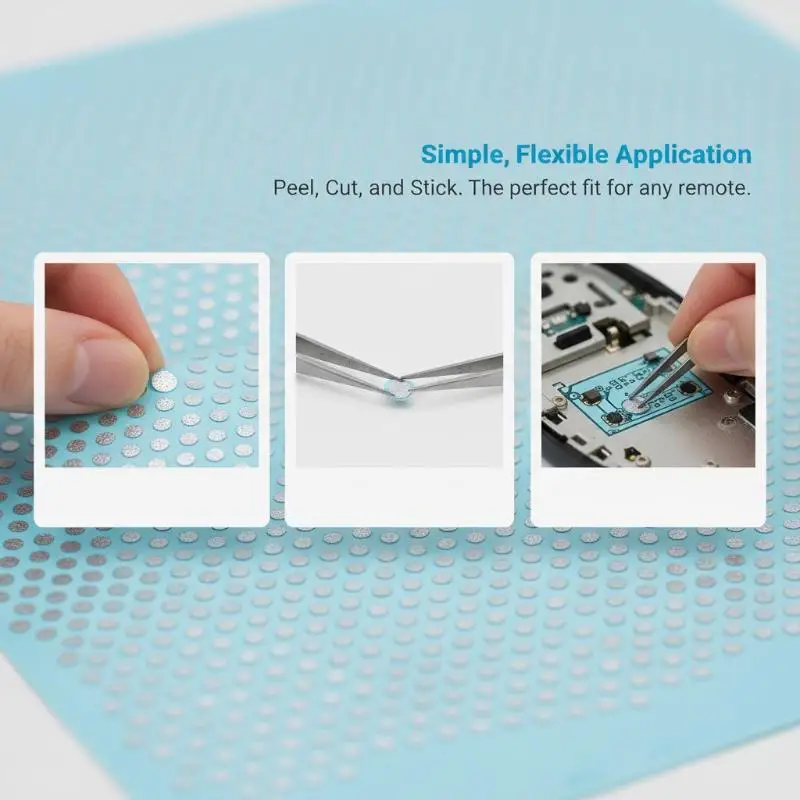 Remote control button conductive tape patch  soft adhesive silicone contacts restore old or damaged remote controls
