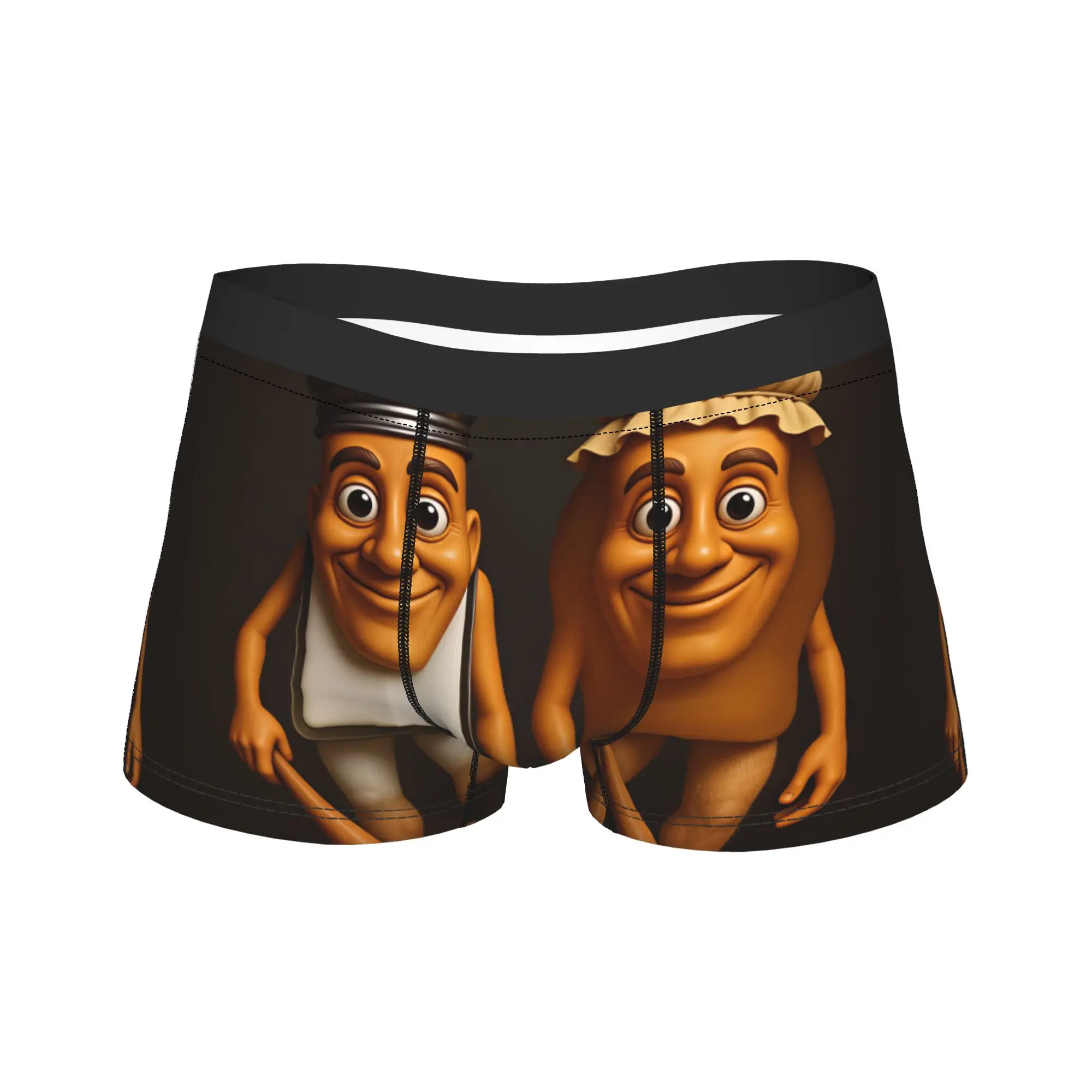 Tung Tung Sahur Couple Character Cartoon Underwear Men Panties Custom Novelty Boxer Shorts High Quality Boxer Brief Plus Size